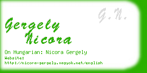 gergely nicora business card